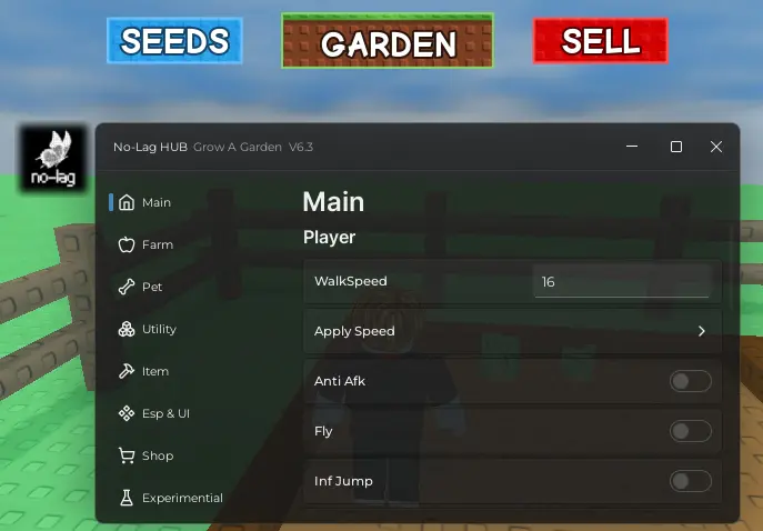 No Lag Script for Grow a garden