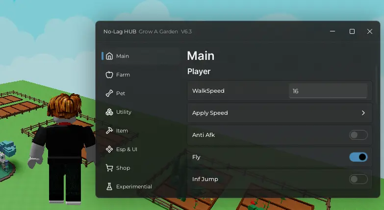 You can fly using no lag hub